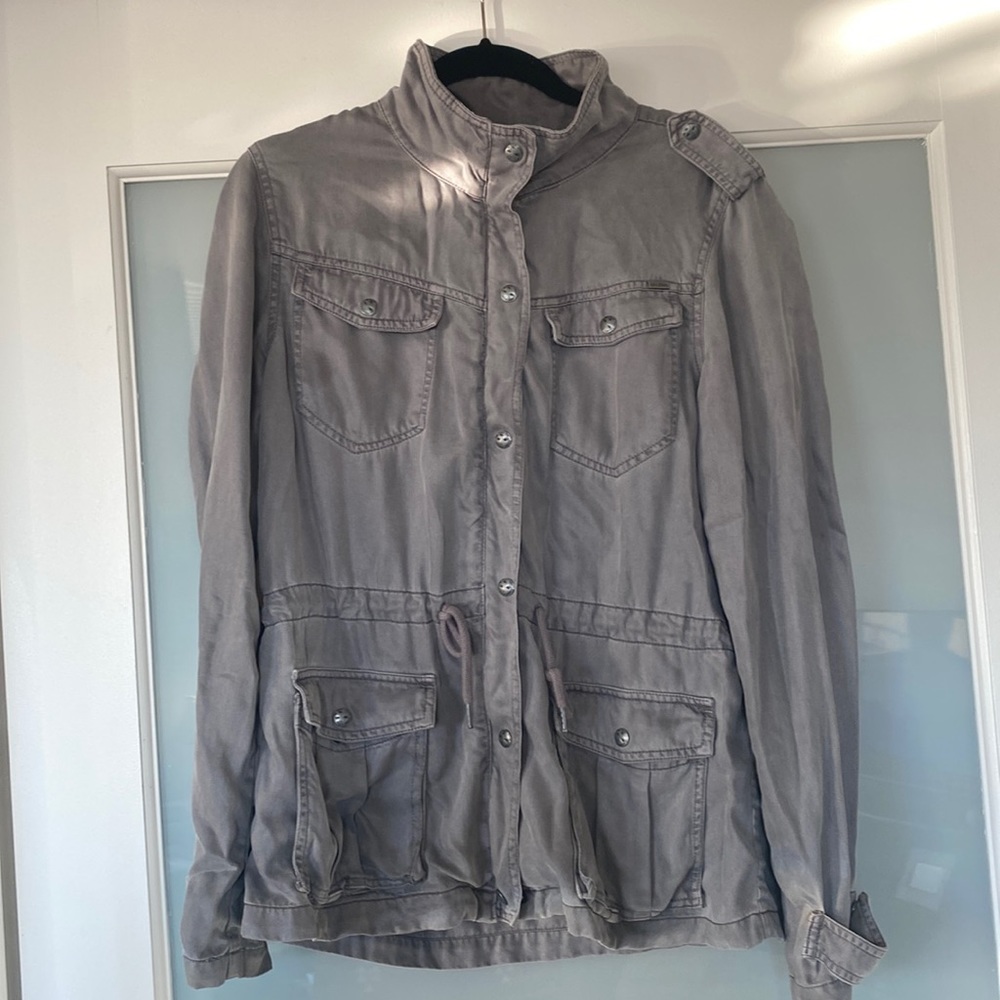 Max Jeans Tencel cargo jacket grey - large